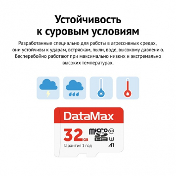 Высокопрочная карта памяти DataMax 32GB (class 10)-3